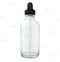 Boston Round Craft Bartending Bottle w/ Dropper - Clear 4oz