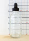 Boston Round Craft Bartending Bottle w/ Dropper - Clear 4oz