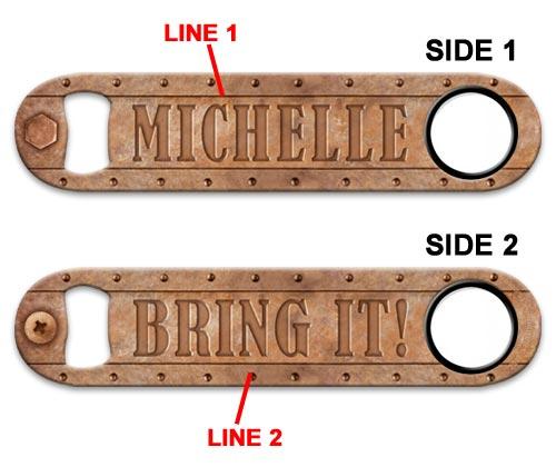 ADD YOUR NAME Speed Bottle Opener - Screw & Bolt - Different Color Options