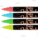 4 Piece Broad Point Chalk Marker Set (Fluorescent Red, Blue, Green & Yellow)