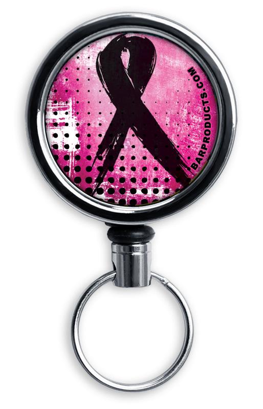 Kolorcoat™ Mini Opener with Retractable Reel - Breast Cancer Awareness
