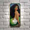 Wood Plaque Wall Mounted Bottle Opener - Brunette Mermaid