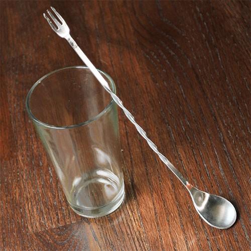 Bar Spoon with Trident Fork