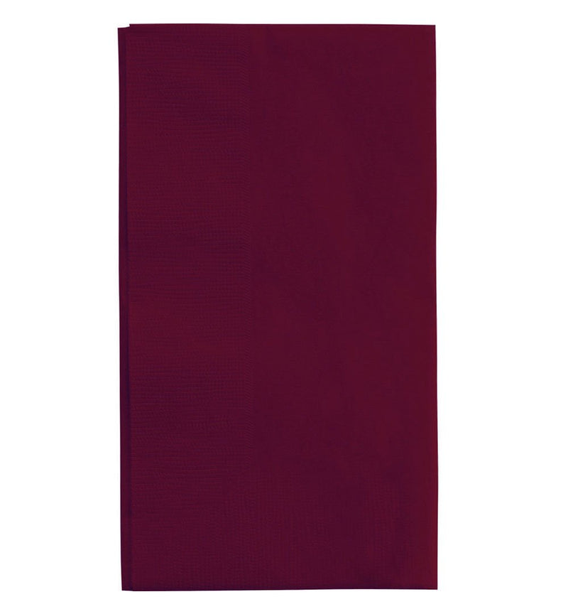 BarConic® 15” x 17” 2-PLY Colored Paper Dinner Napkins – BURGUNDY 
