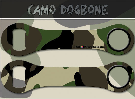 Dog Bone Bottle Opener - Camouflage