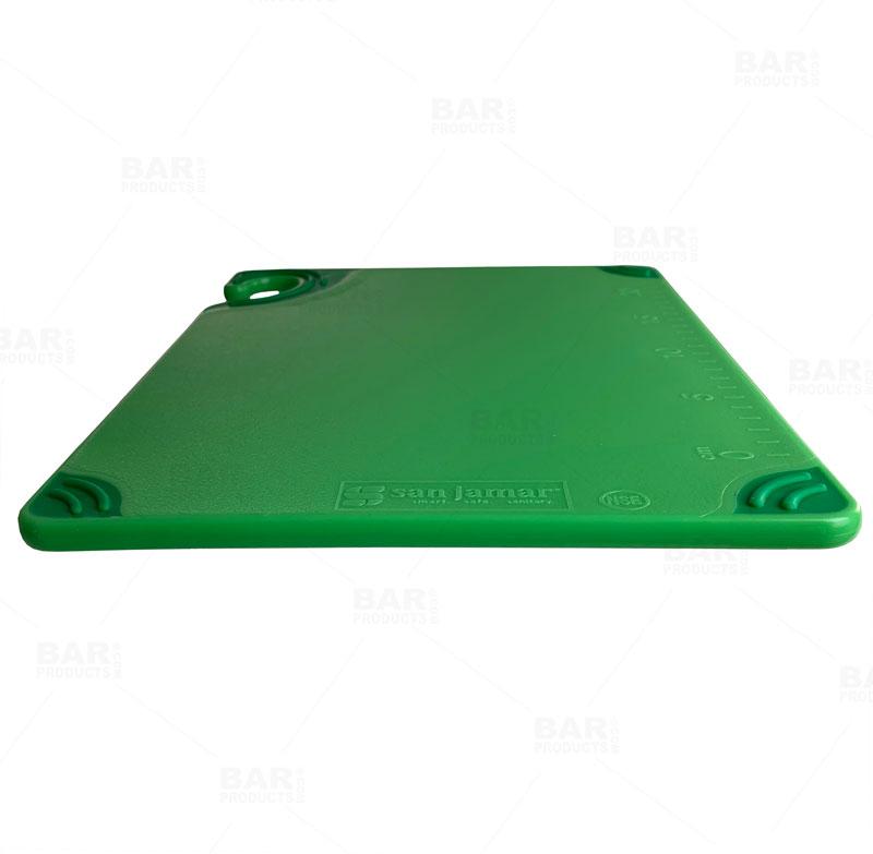 San Jamar Saf-T-Grip® 12 x 9 x 3/8 Green Cutting Board with Hook CBG912GN