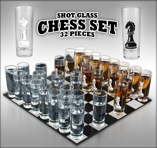 Chess Set - 2 ounce Shot Glass (32 piece) – Bar Supplies