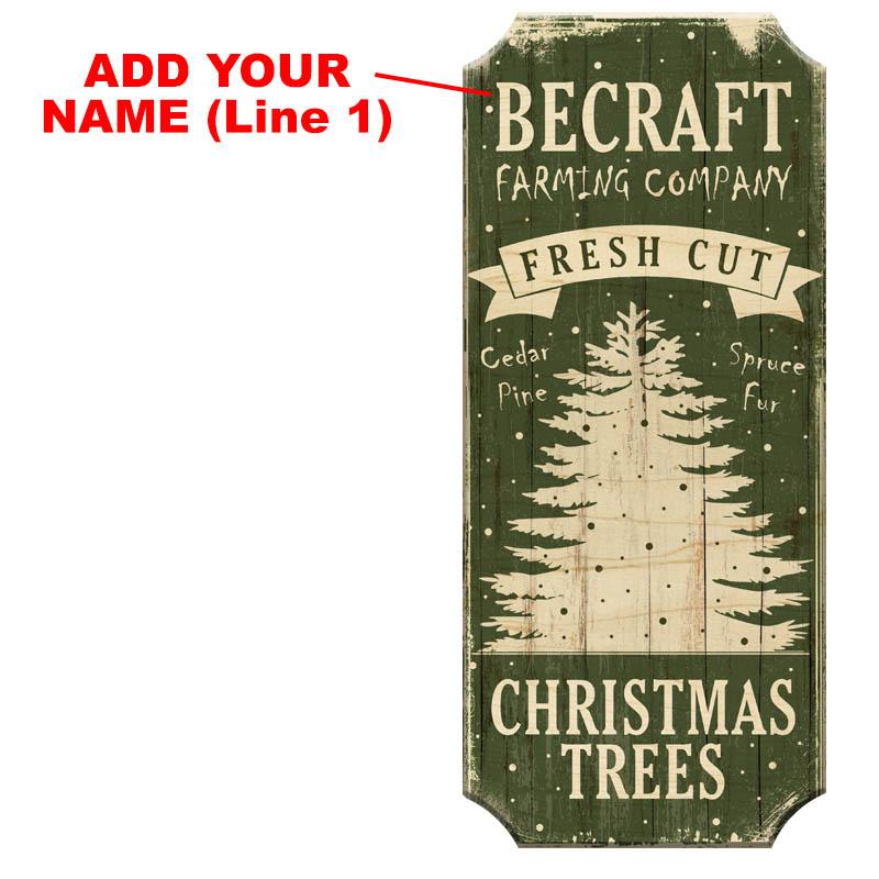 Fresh Cut Trees - CUSTOMIZABLE Wood Christmas Sign