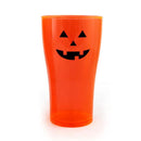 Neon Orange Polycarbonate Cup - Classic Jack O'Lantern - 2 Sizes Available