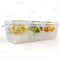 Plastic Condiment and Garnish Caddy - 3 inserts w/ Lids