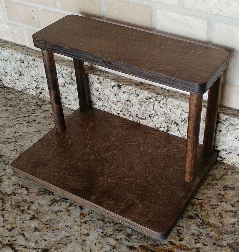 Counter Caddies™ - STAINED Finish - 12" STRAIGHT - Barista