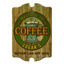 Custom Tavern Shaped Wood Bar Sign - Coffee