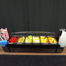Condiment Holder w/ 6 1-Quart Fruit Trays and Straw Holders