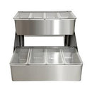 BarConic® Stainless Steel Double Decker Condiment Holder - 8 Pint