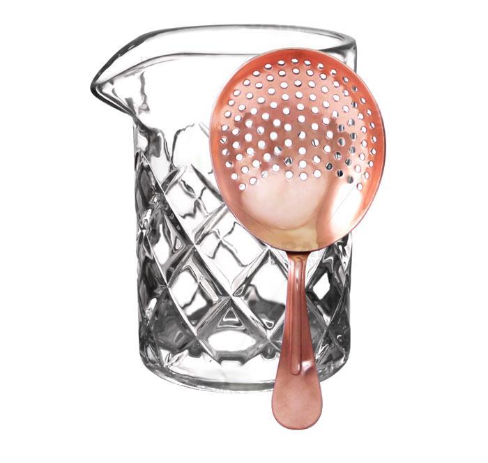 Colador De 4 Puntas De Cobre Olympia Para Coctelería - 8 Pulgadas (197 Mm) Para Filtrar Bebidas Y Cócteles