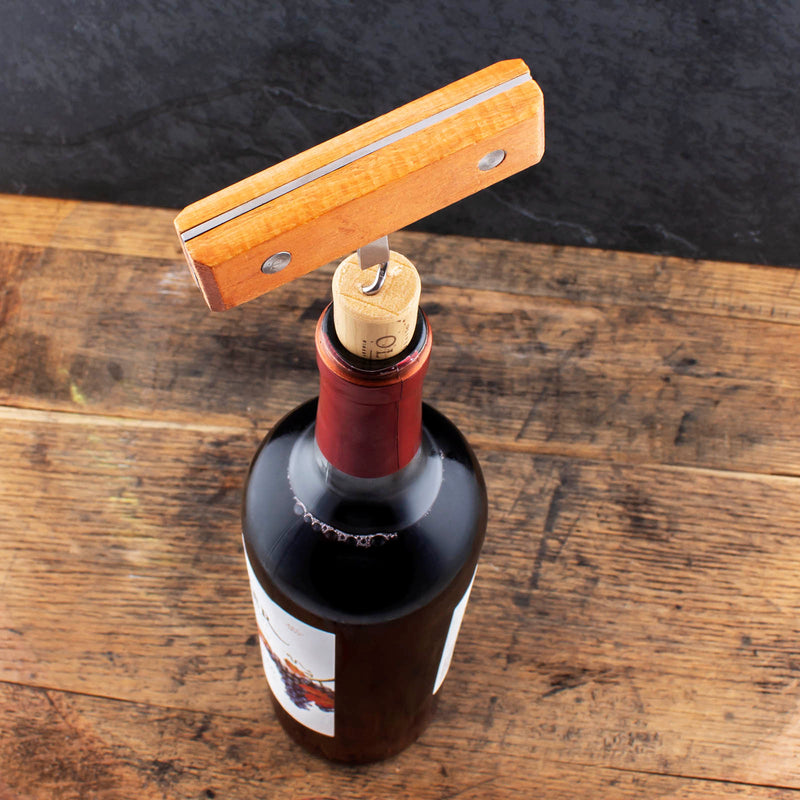 Bottle Opener w/ Wood Corkscrew
