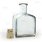 Square Craft Bartending Bottle w/ Cork - Clear 7oz / 210ml