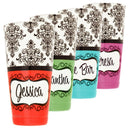 ADD YOUR NAME - Cocktail Shaker Tin - 28 oz weighted - Damask Facing UP