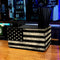 Black American Flag Wooden Bar Caddy