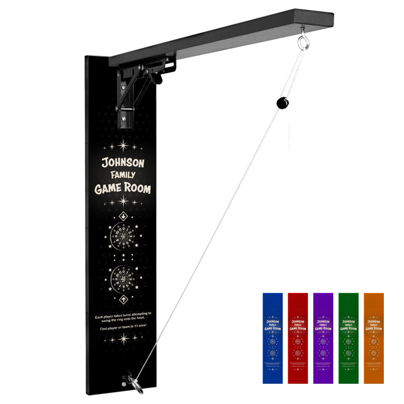 CUSTOMIZABLE Wall Mounted Folding Ring Toss - Game Room - Multiple Colors Available!