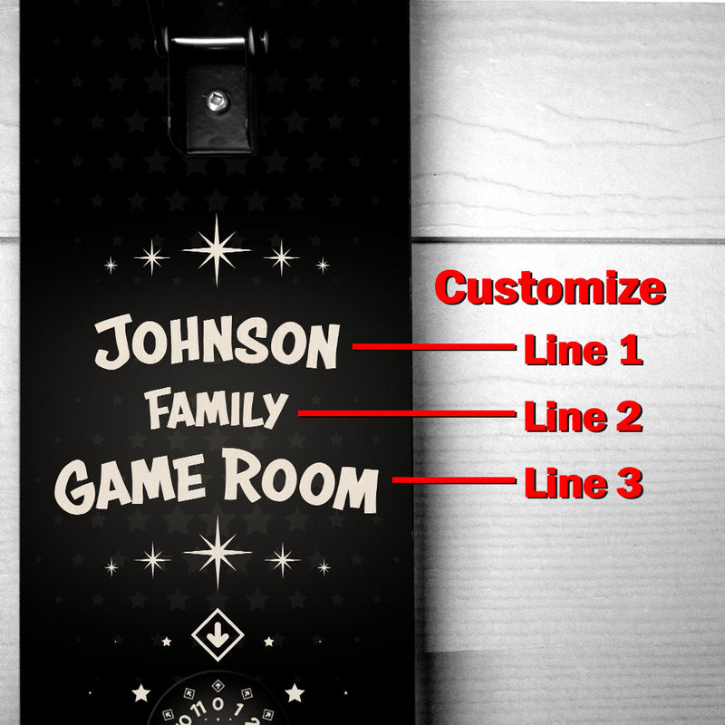CUSTOMIZABLE Wall Mounted Folding Ring Toss - Game Room - Customize 3 Lines