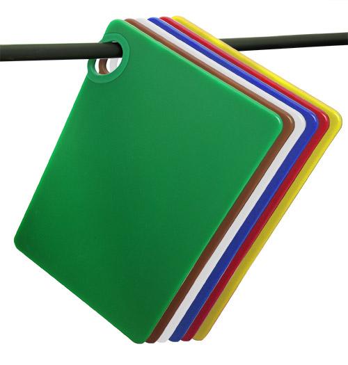 Colored cutting boards with ring hanging