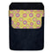 Leather Bottle Opener Pocket Protector w/ Designer Flap - Cute Floral - LARGE