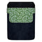 Leather Bottle Opener Pocket Protector w/ Designer Flap - Green Paisley - LARGE