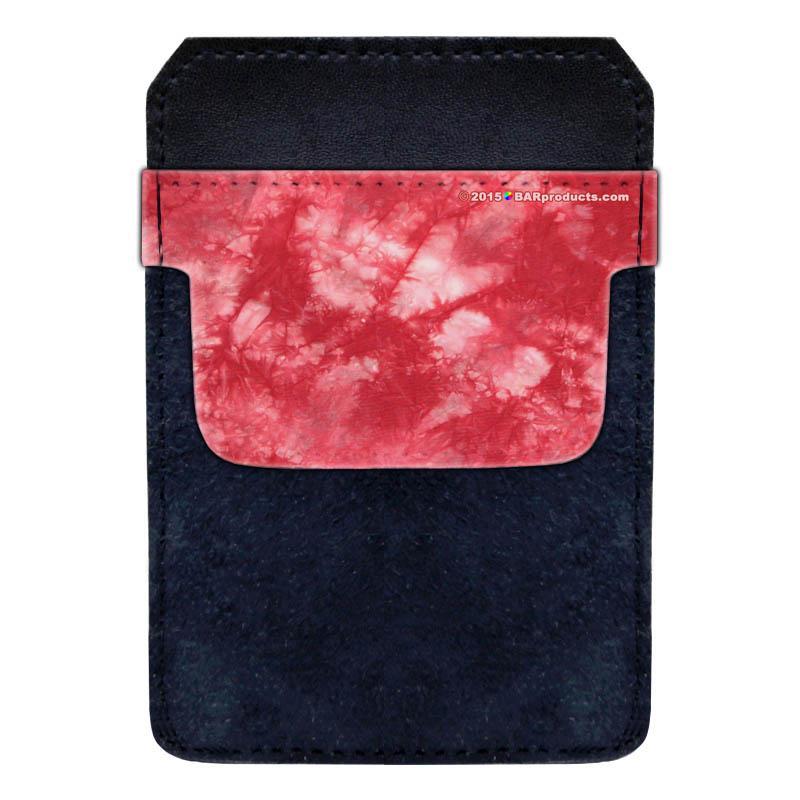 DekoPokit™ Leather Bottle Opener Pocket Protector w/ Designer Flap - Red Tie Dye - SMALL