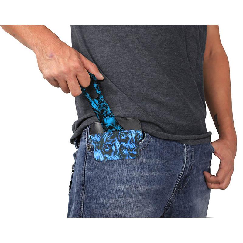 DekoPokit™ - Bottle Opener Back Pocket Protector - Paisley Skull – Bar ...
