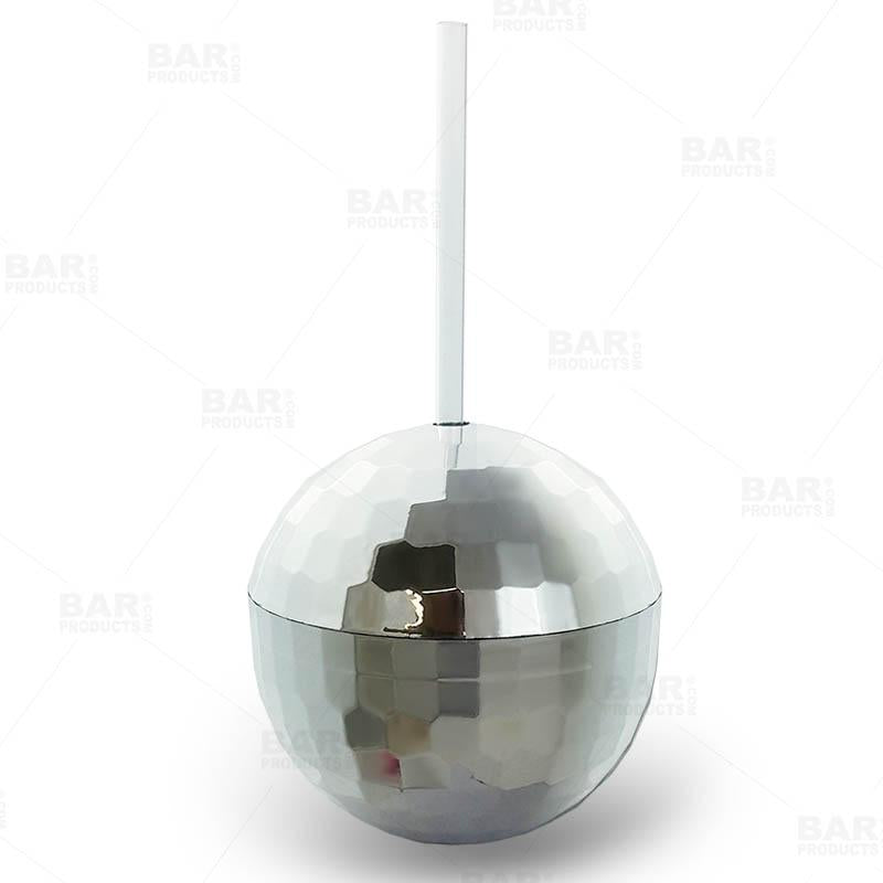 Tumbler - Disco Ball - W/Straw - 16 Oz