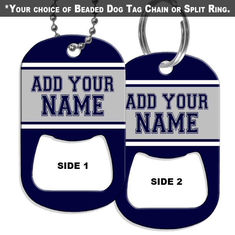 CUSTOMIZABLE - Dog Tag Openers - Sports Teams (Several Team Color Options)