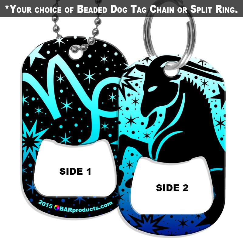 Dog Tag Bottle Opener - Zodiac Sign - Capricorn