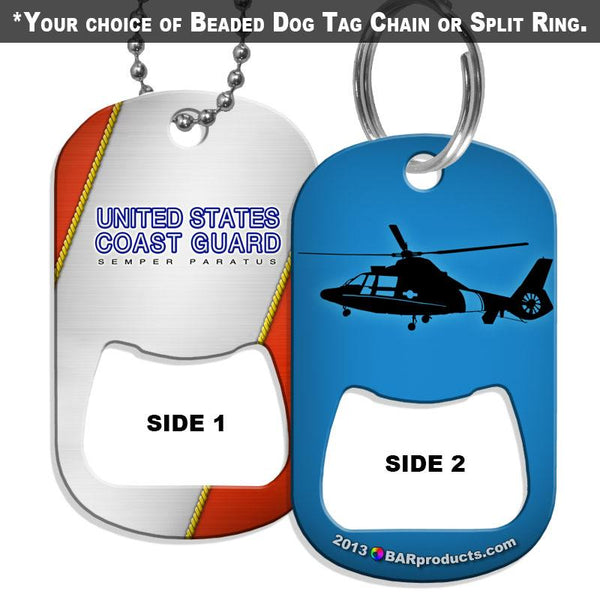 Dog Tag Bottle Opener - Military Line - Coast Guard