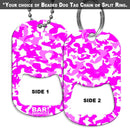 Dog Tag Bottle Opener - Pink and White CAMO  