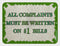 All Complaints Kolorcoat™ Metal Bar Sign 9" x 12"