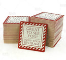 Drink Coasters - Square 3.5" x 3.5" - "Enjoy Your Beverage" - Pack of 125