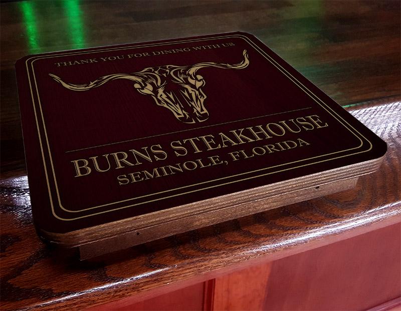 Drunk Bunk™ - Bar Top Dining Platform - CUSTOMIZABLE - Steakhouse Design