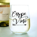 Carpe Vino - Stemless Wine Glass (17oz)