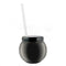 BarConic® Black Fishbowl Plastic Drinkware - 20 ounce -  With Lid and Straw