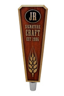 Oak Wood Beer Tap Handles - Flared Shape - Initial Signature Craft - 8 inch