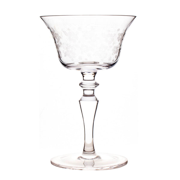 BarConic® Vintage Cocktail Glass - Etched - 4.5 ounce