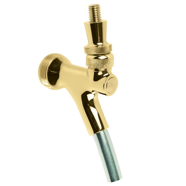 Gold Plated European Style Beer Faucet - Long Spout