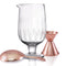 BarConic® Feather Etched Stemmed Mixing Glass - Small