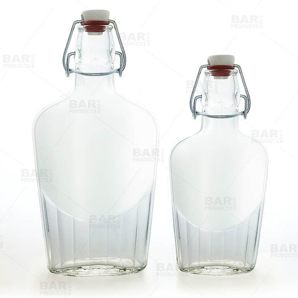 BarConic Antique Oil - Vinegar - Mixer Square Glass Bottle - 8oz
