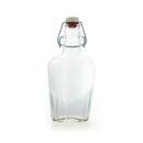 Swing Top Glass Bottle - Clear Flask - 8.5 or 17 ounce