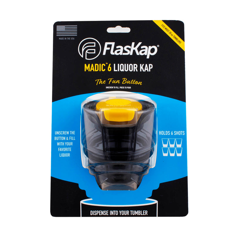 FlasKap Liquor Lid for Large Tumblers - Madic - 6oz (Color Options)