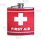 Stainless Steel Hip Flask - First Aid Design - 6 ounce