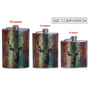 Stainless Steel Hip Flask - Buck Design - size comparison