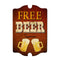 Free Beer Tomorrow Wood Plaque Bar Sign Tavern-shaped 